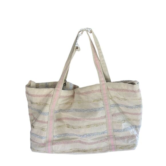 America and Beyond ROSE GOLD TOTE-HAND BEADED METALLIC TOTE FOR WOMEN - Picture 8 of 8